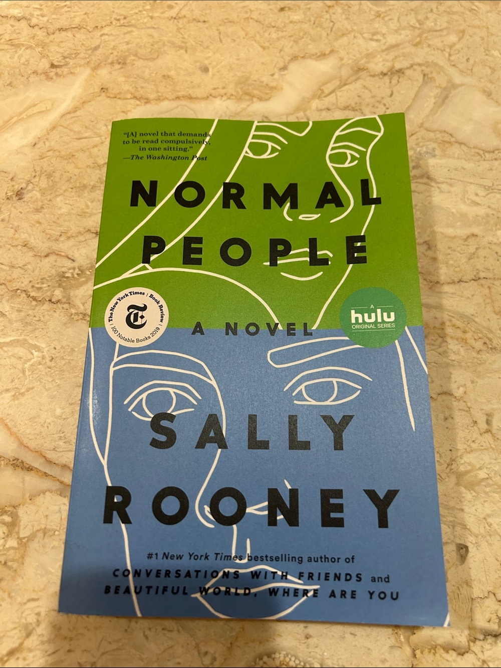 Normal People by Sally Rooney — Green & Blue Paperback Novel